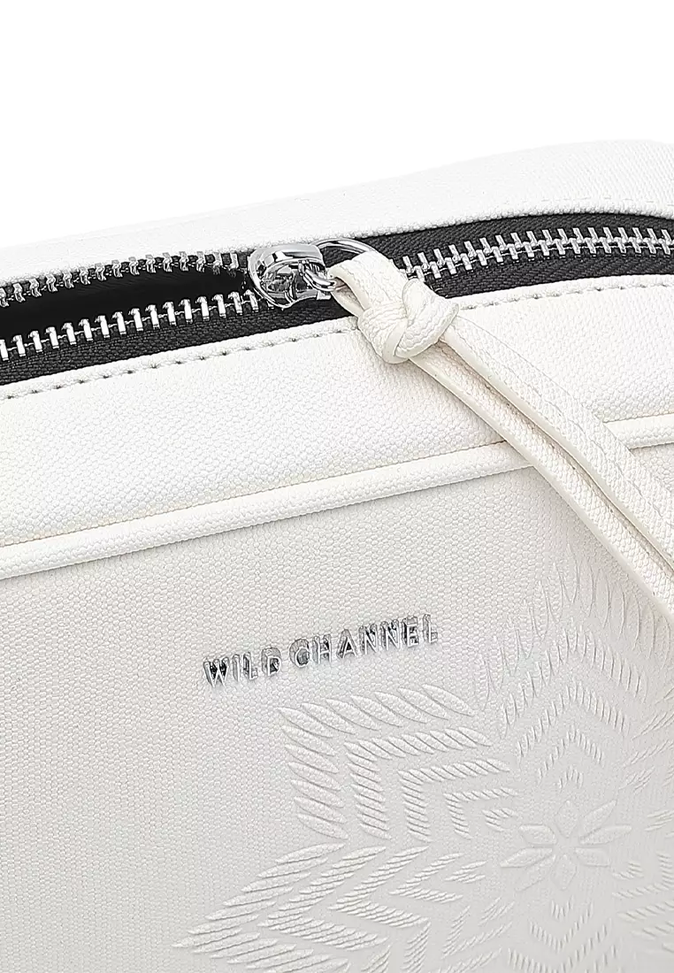 Wild Channel Women's Shoulder Sling Bag / Crossbody Bag - White