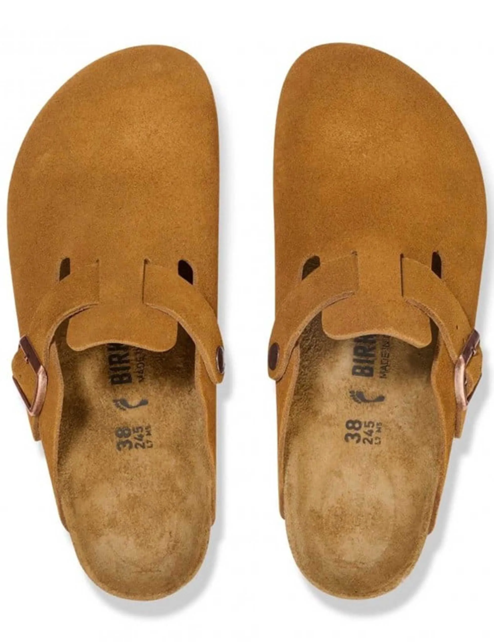 Women's Boston Suede Mules LEVE - Mink (Regular Fit)