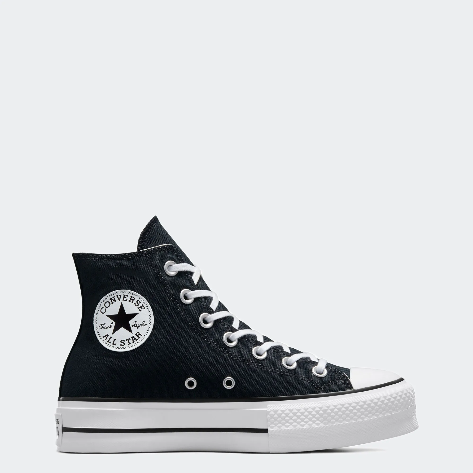 Women's Converse Canvas Platform Chuck Taylor All Star High Top Shoes Black