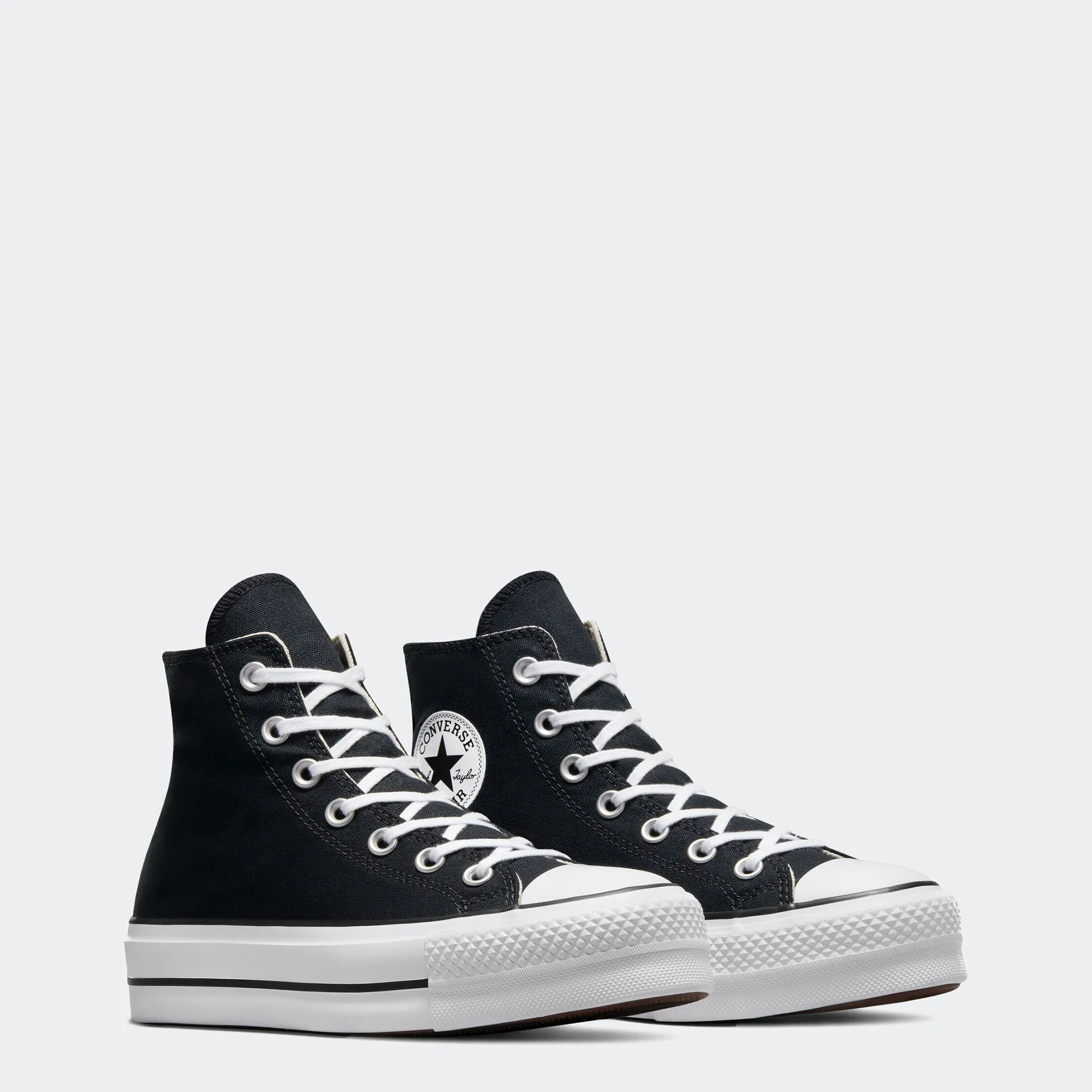 Women's Converse Canvas Platform Chuck Taylor All Star High Top Shoes Black