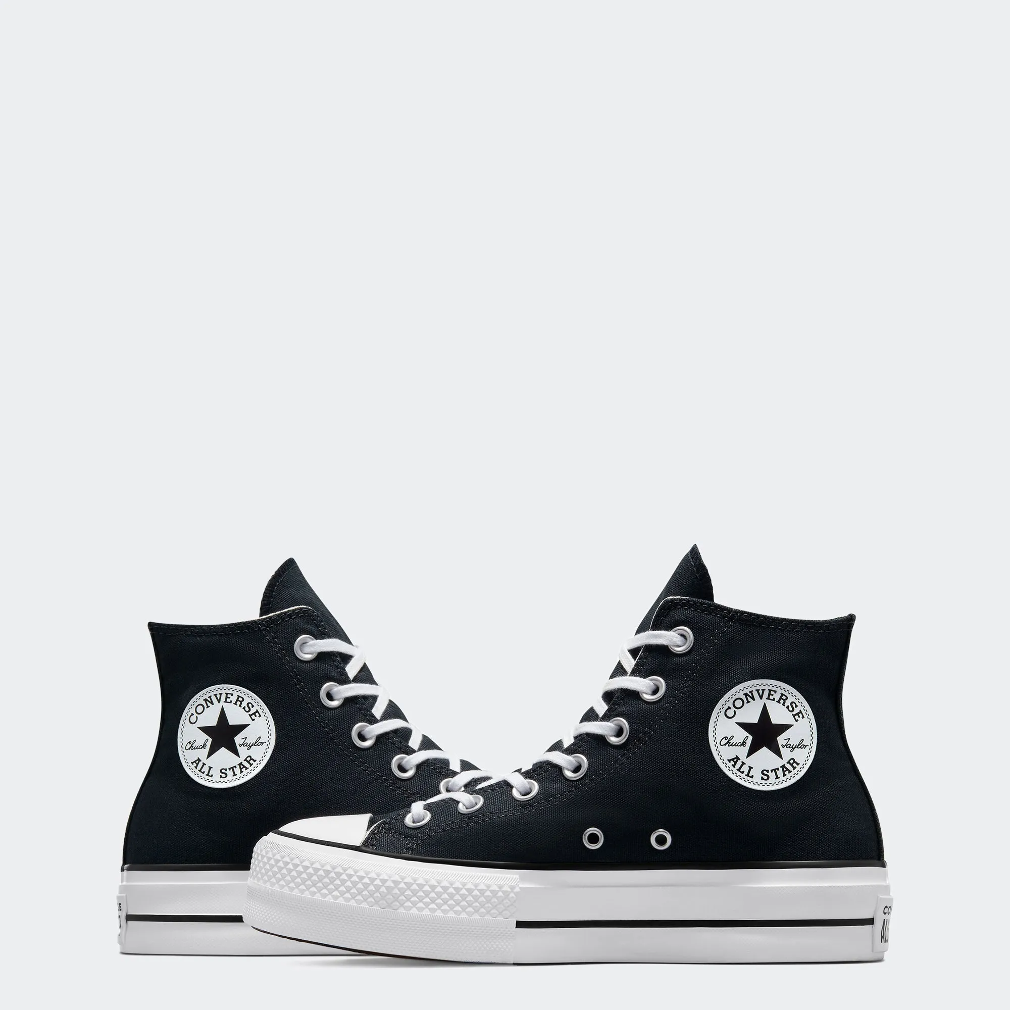 Women's Converse Canvas Platform Chuck Taylor All Star High Top Shoes Black