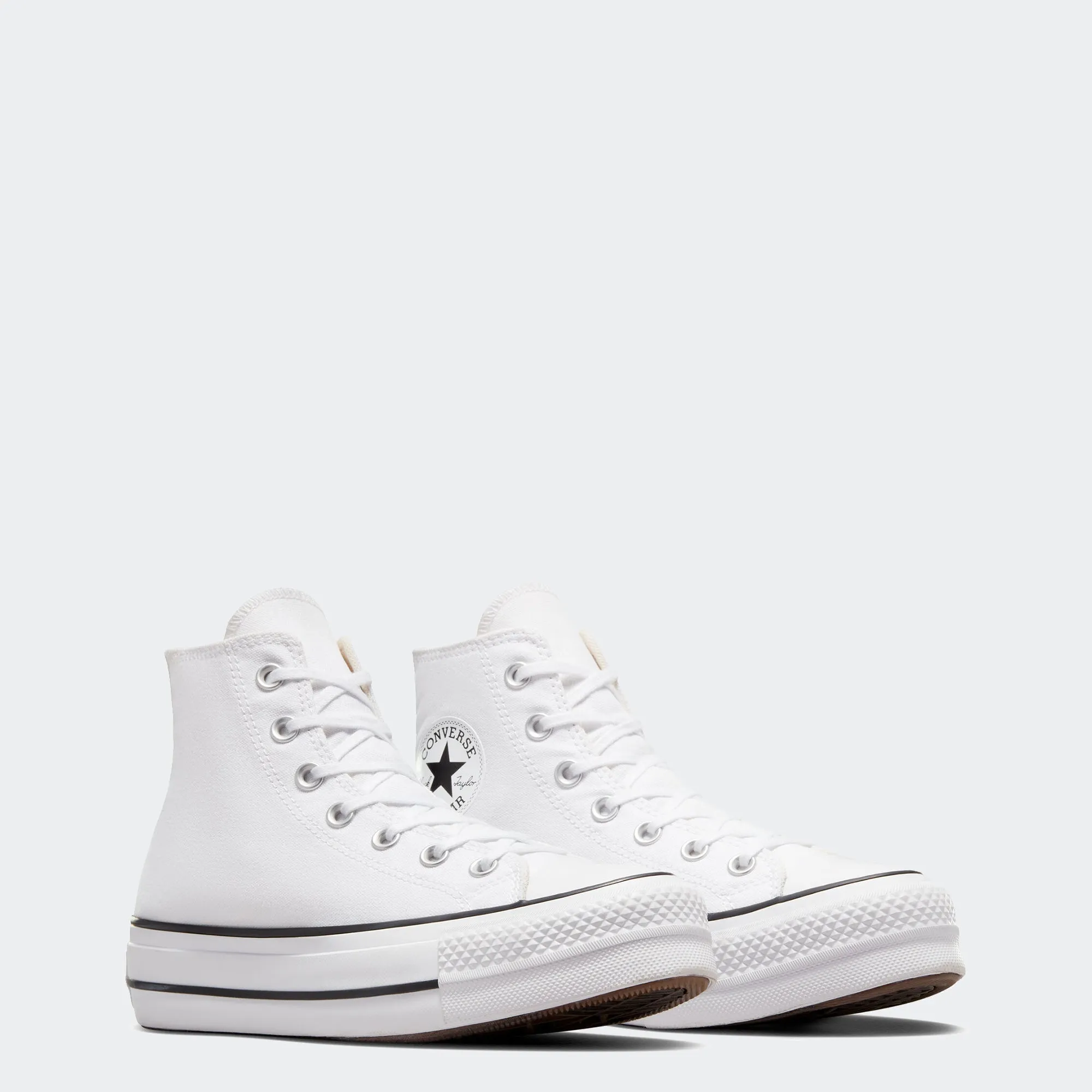 Women's Converse Canvas Platform Chuck Taylor All Star High Top Shoes White