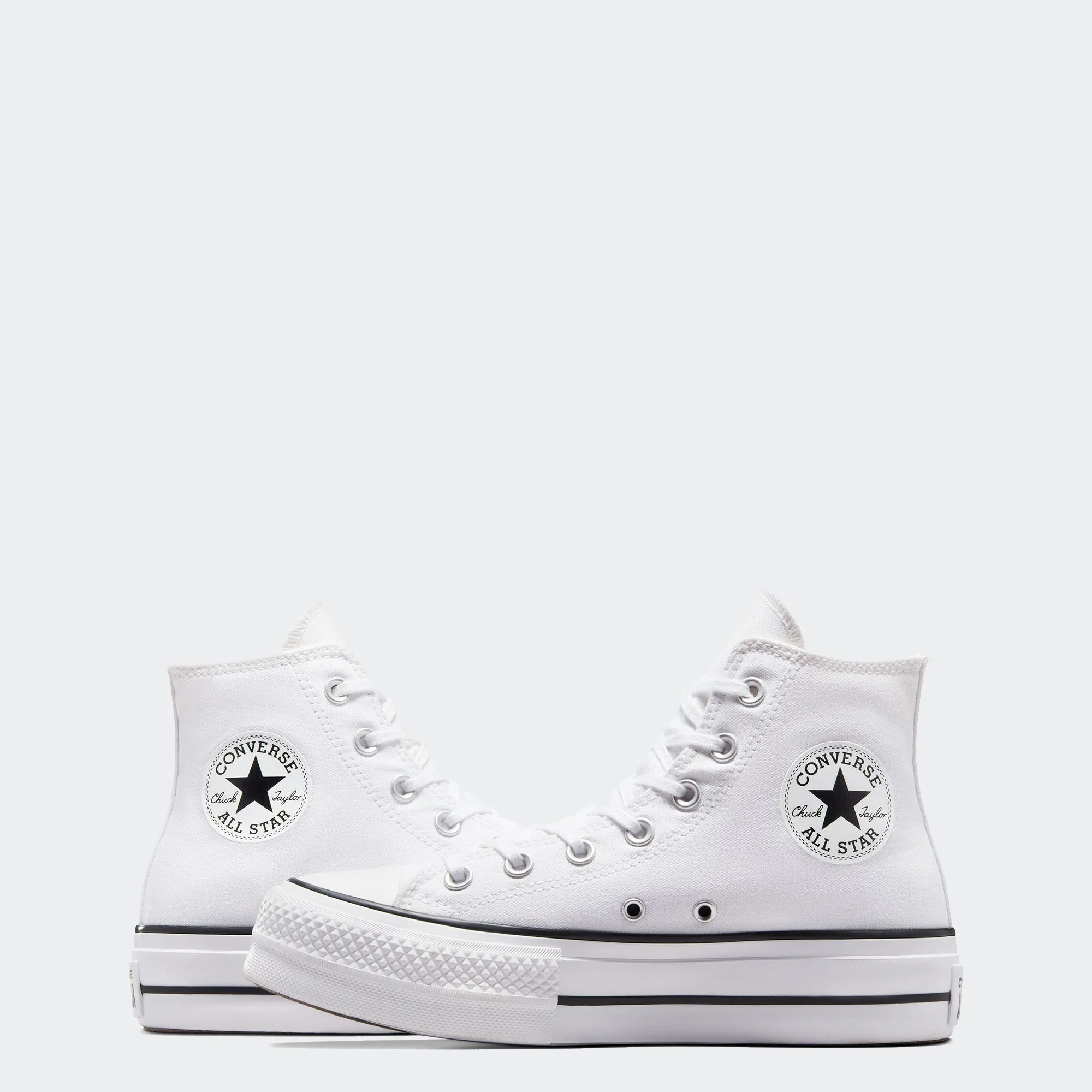 Women's Converse Canvas Platform Chuck Taylor All Star High Top Shoes White