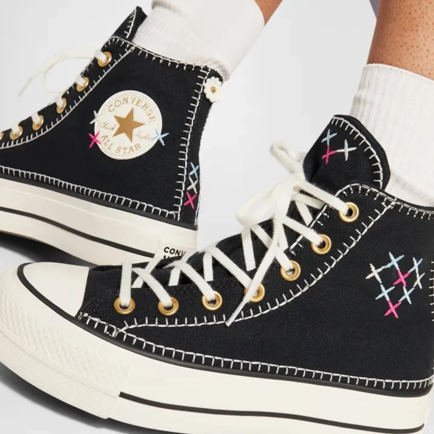 Women's Converse Chuck Taylor All Star Lift Crafted Stitching High Top Black