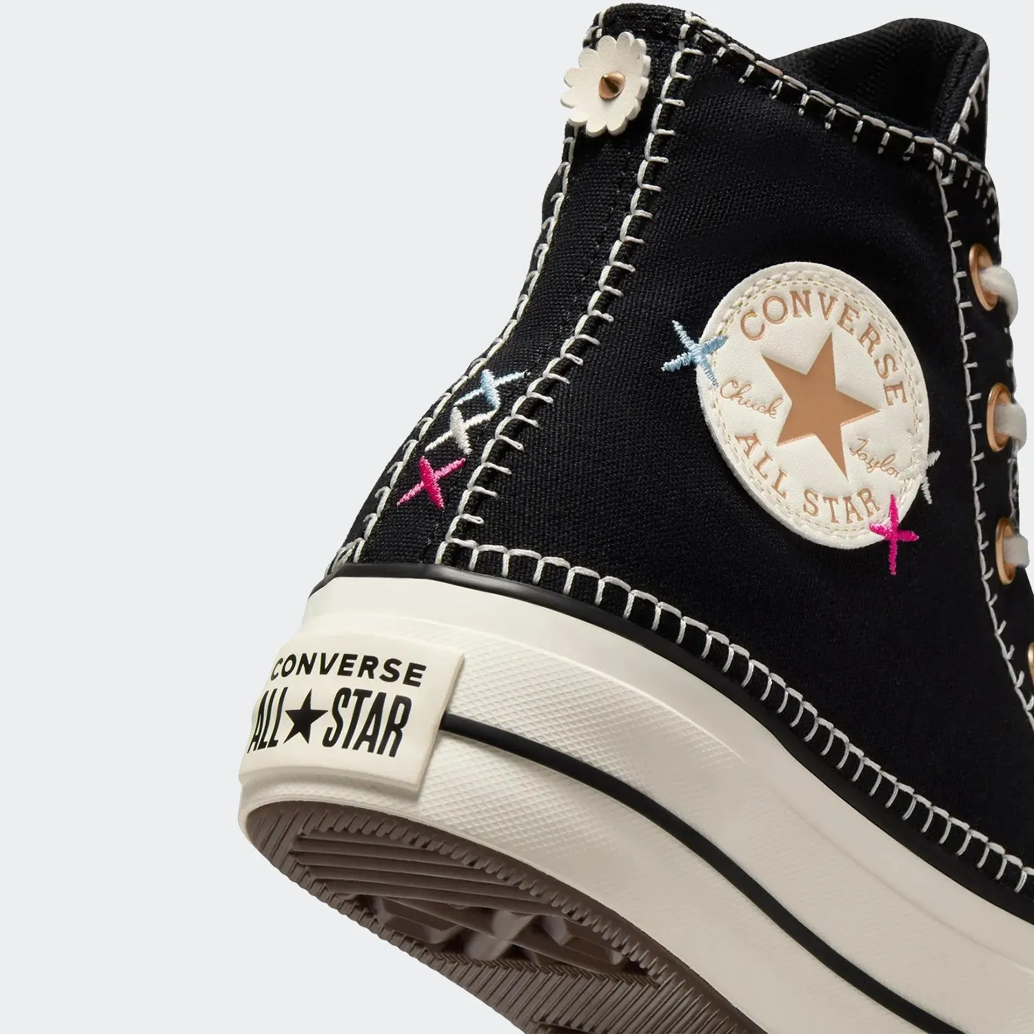 Women's Converse Chuck Taylor All Star Lift Crafted Stitching High Top Black