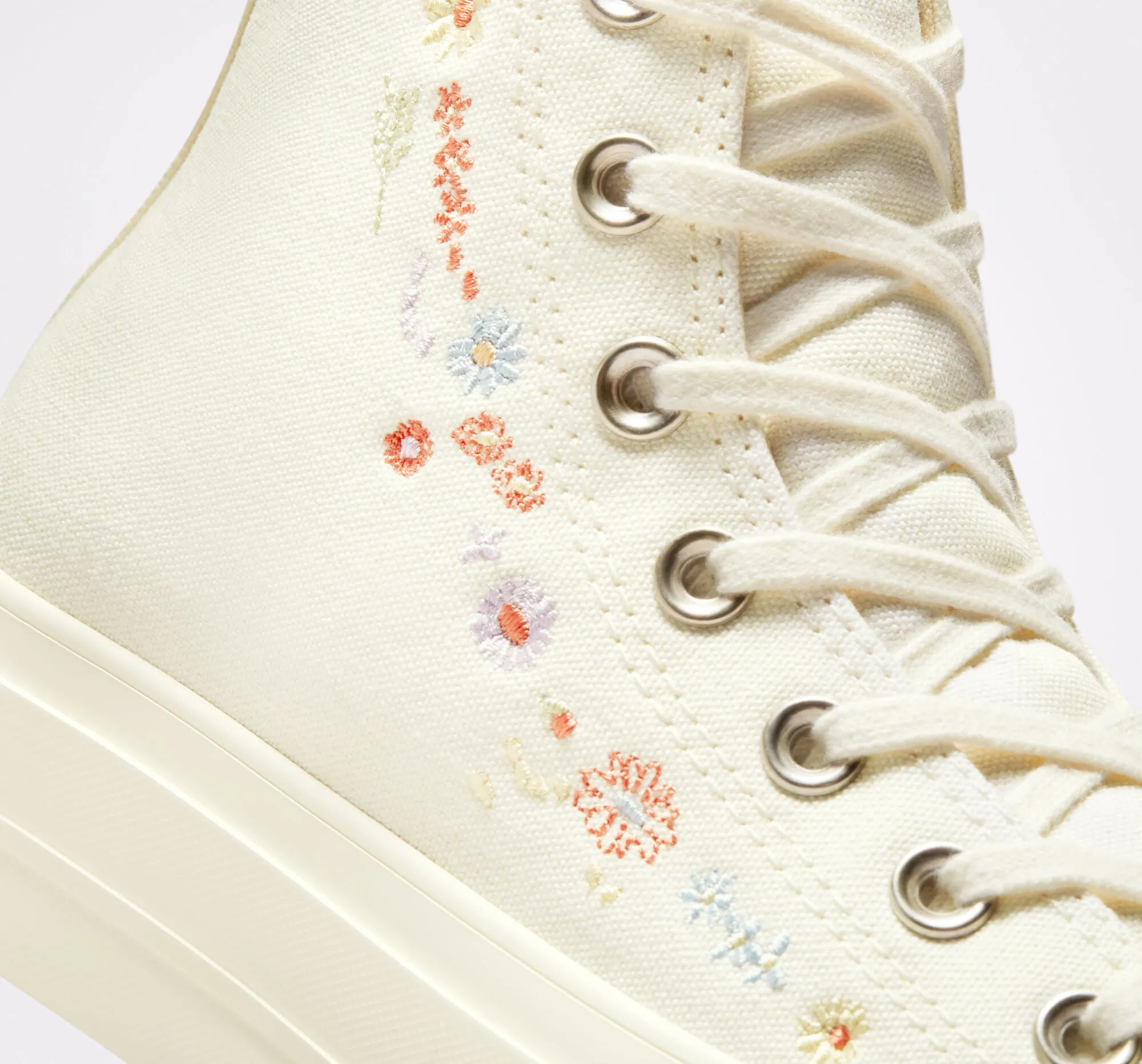 Women's Converse Chuck Taylor All Star Lift Platform Embroidered Floral Shoes