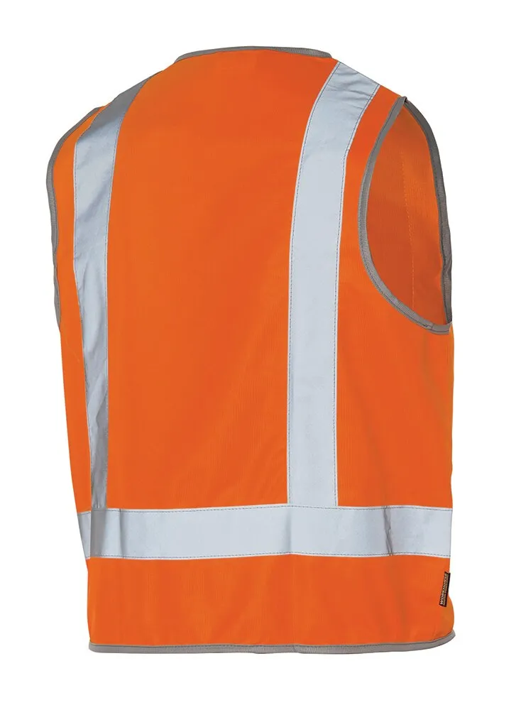 Workhorse MVE014 High Visibility Safety Vest - H-Back - Polyester Tricot - Orange - Small