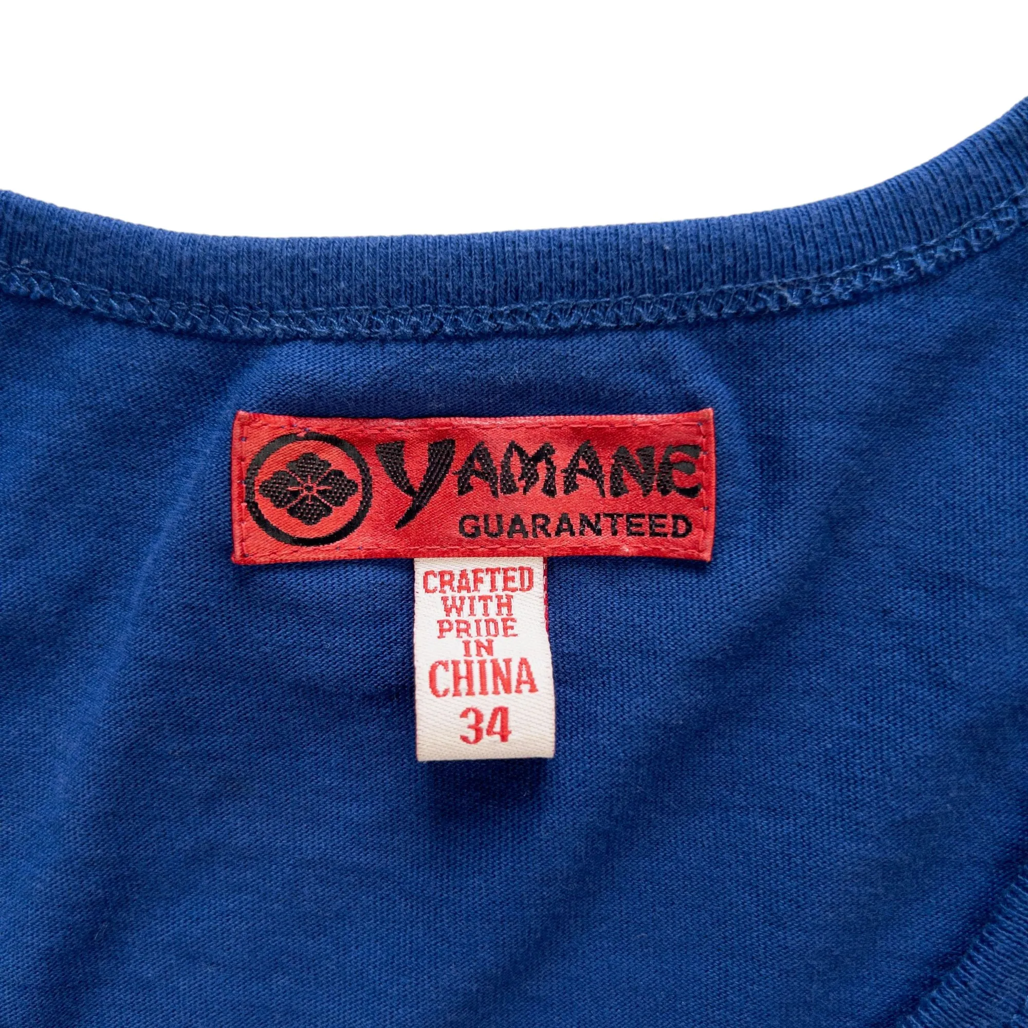 Yamane Tank Top Blue Hearts Pattern Vest Size 34 Blue | 90s | Unisex | Second Wave Vintage